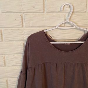 Brown Flowy Top